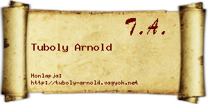 Tuboly Arnold névjegykártya