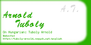 arnold tuboly business card